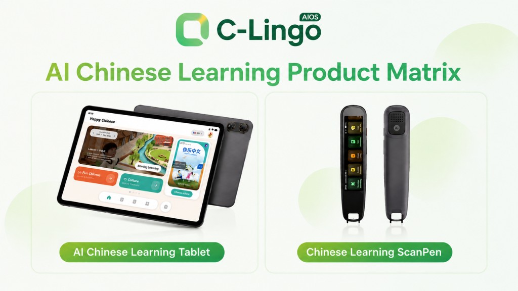 C-Lingo AI Chinese Learning Product Matrix